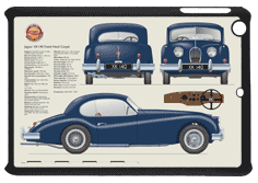 Jaguar XK140 Coupe (wire wheels) 1954-57 Small Tablet Covers